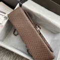 「#10029」Chanel South African python leather custom model with full deerskin lining 01112 25.5*7*16CM