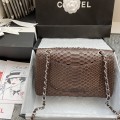 「#10029」Chanel South African python leather custom model with full deerskin lining 01112 25.5*7*16CM