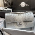 「#10032」Chanel South African python leather custom model with full deerskin lining 01112 25.5*7*16CM
