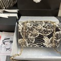 「#10034」Chanel South African python leather custom model with full deerskin lining 01112 25.5*7*16CM