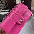 「#10035」Chanel South African python leather custom model with full deerskin lining 01112 25.5*7*16CM