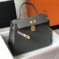 「#4012」 Hermes Pewter Gray Kelly 25cm