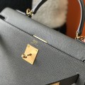 「#4012」 Hermes Pewter Gray Kelly 25cm