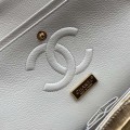 「#10055」Chanel South African python leather custom model with full deerskin lining 01112 25.5*7*16CM