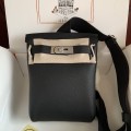 「#4112」Hermès black HAC A DOS 18*8*25.5cm