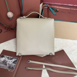 「#7099」Loro pian Extra Pocket L23.5 silver buckle - FAM6491 - 21✖️23.5✖️8cm - Light frankincense