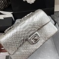 「#10065」Chanel South African python leather custom model with full deerskin lining 01112 25.5*7*16CM