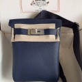 「#4114」 Hermes Blue HAC A DOS 18*8*25.5cm