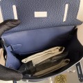 「#4114」 Hermes Blue HAC A DOS 18*8*25.5cm