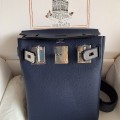 「#4114」 Hermes Blue HAC A DOS 18*8*25.5cm