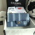 「#10074」Chanel South African python leather custom model with full deerskin lining 01112 25.5*7*16CM