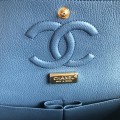 「#10074」Chanel South African python leather custom model with full deerskin lining 01112 25.5*7*16CM