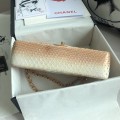 「#10075」Chanel South African python leather custom model with full deerskin lining 01112 25.5*7*16CM