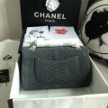「#10076」Chanel South African python leather custom model with full deerskin lining 01112 25.5*7*16CM