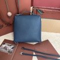「#7108」Loro pian Extra Pocket L23.5 silver buckle - FAM6491 - 21✖️23.5✖️8cm - Warbler tail blue