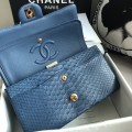 「#10079」Chanel South African python leather custom model with full deerskin lining 01112 25.5*7*16CM