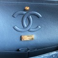 「#10079」Chanel South African python leather custom model with full deerskin lining 01112 25.5*7*16CM