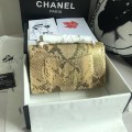 「#10081」Chanel South African python leather custom model with full deerskin lining 01112 25.5*7*16CM