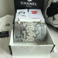 「#10083」Chanel South African python leather custom model with full deerskin lining 01112 25.5*7*16CM