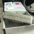 「#10083」Chanel South African python leather custom model with full deerskin lining 01112 25.5*7*16CM