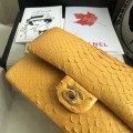 「#10084」Chanel South African python leather custom model with full deerskin lining 01112 25.5*7*16CM