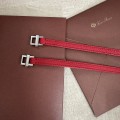 「#7111」Loro pian Extra Pocket L23.5 silver buckle - FAM6491 - 21✖️23.5✖️8cm - fiery red