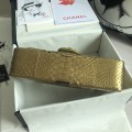 「#10085」Chanel South African python leather custom model with full deerskin lining 01112 25.5*7*16CM