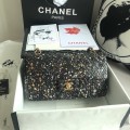 「#10086」Chanel South African python leather custom model with full deerskin lining 01112 25.5*7*16CM