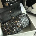 「#10086」Chanel South African python leather custom model with full deerskin lining 01112 25.5*7*16CM