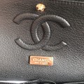「#10087」Chanel South African python leather custom model with full deerskin lining 01112 25.5*7*16CM