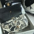 「#10089」Chanel South African python leather custom model with full deerskin lining 01112 25.5*7*16CM