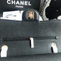 「#10091」Chanel South African python leather custom model with full deerskin lining 01112 25.5*7*16CM