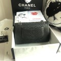 「#10092」Chanel South African python leather custom model with full deerskin lining 01112 25.5*7*16CM