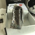 「#10093」Chanel South African python leather custom model with full deerskin lining 01112 25.5*7*16CM