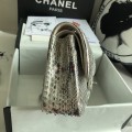 「#10095」Chanel South African python leather custom model with full deerskin lining 01112 25.5*7*16CM