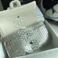 「#10095」Chanel South African python leather custom model with full deerskin lining 01112 25.5*7*16CM