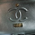 「#10096」Chanel South African python leather custom model with full deerskin lining 01112 25.5*7*16CM
