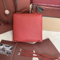 「#7117」Loro pian Extra Pocket L23.5 silver buckle - FAM6491 - 21✖️23.5✖️8cm - plum red brown 「#7117」Loro pian Extra Pocket L23.5 silver buckle - FAM6491 - 21✖️23.5✖️8cm - plum red brown