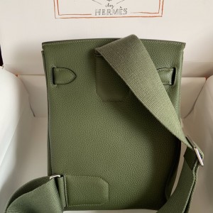 「#4119」Hermes Dark Green HAC A DOS 18*8*25.5cm
