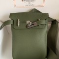 「#4119」Hermes Dark Green HAC A DOS 18*8*25.5cm