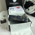 「#10099」Chanel South African python leather custom model with full deerskin lining 01112 25.5*7*16CM