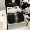 「#10100」Chanel South African python leather custom model with full deerskin lining 01112 25.5*7*16CM