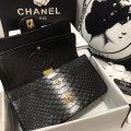 「#10100」Chanel South African python leather custom model with full deerskin lining 01112 25.5*7*16CM