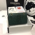 「#10102」Chanel South African python leather custom model with full deerskin lining 01112 25.5*7*16CM