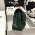 「#10102」Chanel South African python leather custom model with full deerskin lining 01112 25.5*7*16CM