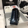 「#10105」Chanel South African python leather custom model with full deerskin lining 01112 25.5*7*16CM