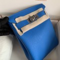 「#4120」Hermès blue HAC A DOS 18*8*25.5cm