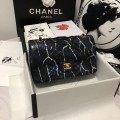 「#10106」Chanel South African python leather custom model with full deerskin lining 01112 25.5*7*16CM