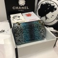 「#10111」Chanel South African python leather custom model with full deerskin lining 01112 25.5*7*16CM