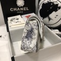 「#10112」Chanel South African python leather custom model with full deerskin lining 01112 25.5*7*16CM